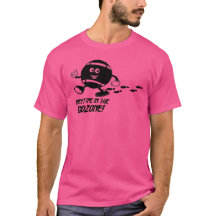 Meet Me in the Endzone Cartoon T-Shirt Black Print