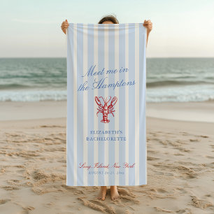 Meet Me in The Hamptons Bachelorette Beach Towel
