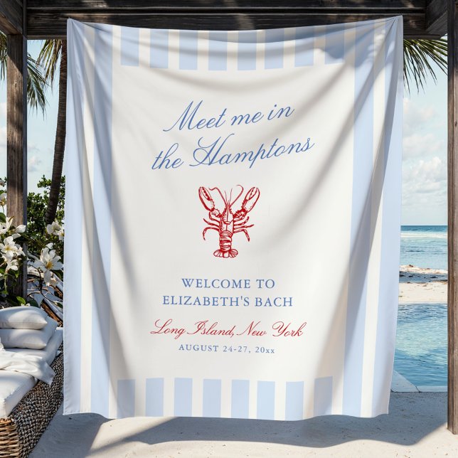 Meet Me in The Hamptons Bachelorette Tapestry (Creator Uploaded)
