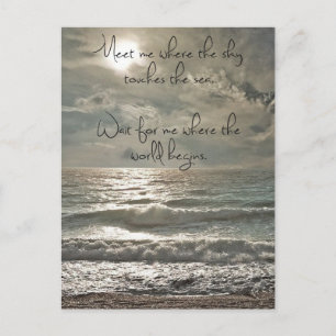 Meet Me Inspirational Quote Postcard