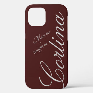Meet me tonight in Cortina - burgundy - romantic iPhone 12 Pro Case