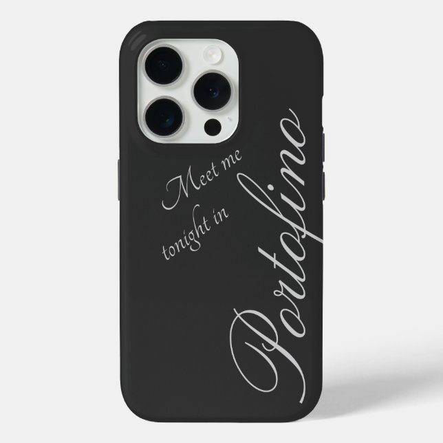 Meet me tonight in Portofino - dark grey - elegant Case-Mate iPhone Case (Back)