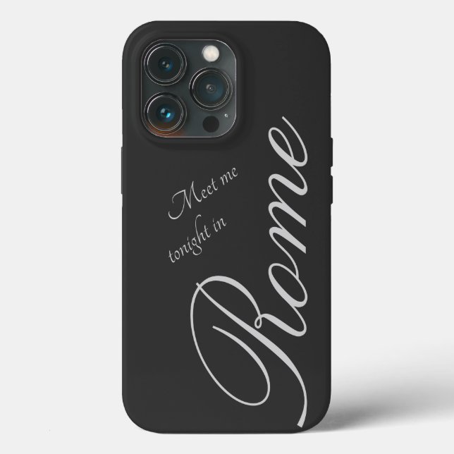 Meet me tonight in Rome - dark grey - romantic Case-Mate iPhone Case (Back)