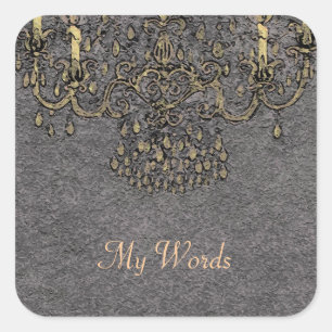 Meet Me Under The Chandelier~ Square Stickers 3x3