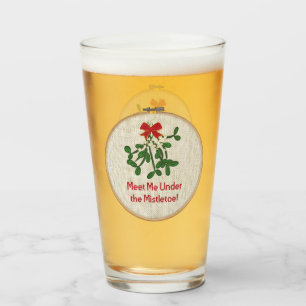 Meet Me Under the Mistletoe Christmas Glass