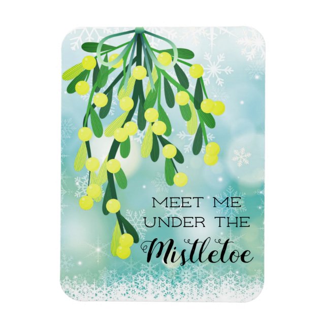 Meet Me Under the Mistletoe Country Christmas Magnet (Vertical)