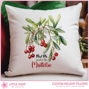 Meet Me Under the Mistletoe Cushion