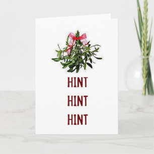 MEET ME UNDER THE MISTLETOE FOR A MERRY CHRISTMAS HOLIDAY CARD