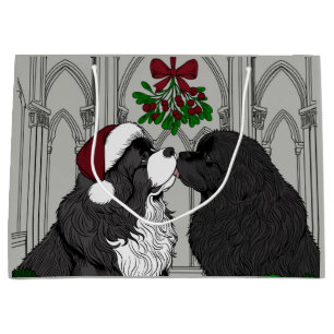 Meet me under the mistletoe Newfoundland Large Gift Bag