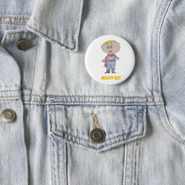 Meet Mighty Kid! 6 Cm Round Badge (In Situ)