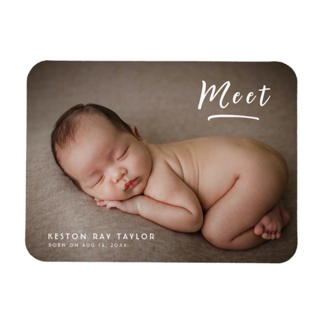 Meet Modern Memory Baby Photo Keepsake Gifts Magnet (Horizontal)