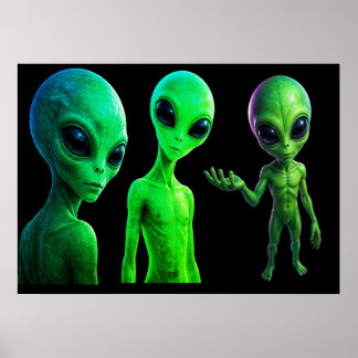 Meet My Beautiful Family Of Extraterrestrials Wall Poster