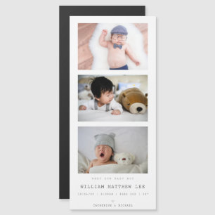 "Meet our baby boy" Baby Announcement Photo Strip