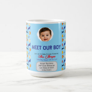 Meet Our Boy Baby Shower Invitation-Under the Sea Coffee Mug