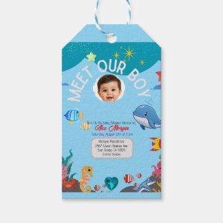Meet Our Boy Baby Shower Invitation-Under the Sea Gift Tags