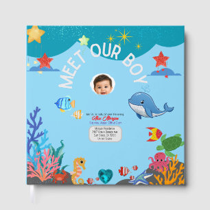 Meet Our Boy Baby Shower Invitation-Under the Sea Guest Book