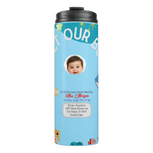 Meet Our Boy Baby Shower Invitation-Under the Sea Thermal Tumbler