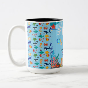 Meet Our Boy Baby Shower Invitation-Under the Sea Two-Tone Coffee Mug