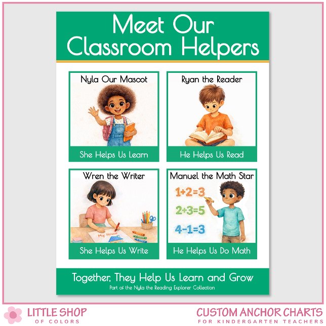 Meet Our Classroom Helpers Teacher Anchor Chart (Creator Uploaded)