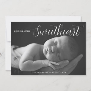 Meet Our Little Sweetheart Birth Announcement