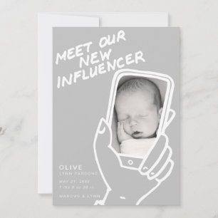 Meet Our New Influencer Baby announcement