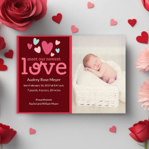 Meet Our Newest Love Birth Announcement