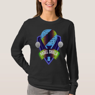 Meet Paddle Tennis Club On Shield Design T-Shirt