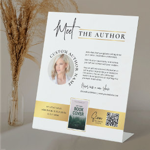 Meet The Author Photo Book Signing Faux Gold Sign