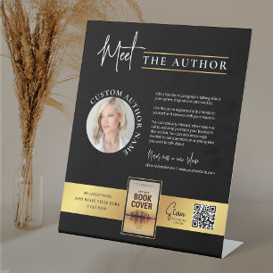 Meet The Author Photo Book Signing Faux Gold Sign