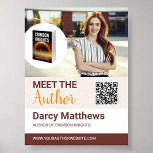 Meet the Author Promo Photo Modern QR Code Poster