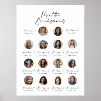 Meet the Bridesmaids Wedding Sign 14