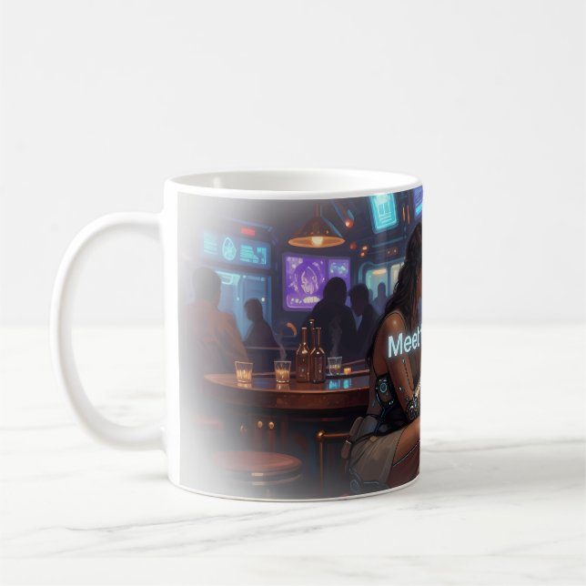 👽 Meet the Future Sci-Fi Alien Bar Mug (Left)