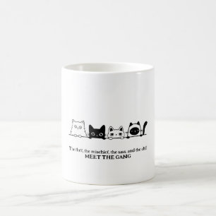 "Meet the Gang" Cat-Themed Mug Classic Mug, 325 ml