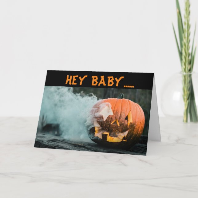 *MEET U UNDER THE SHEETS* RATED R HALLOWEEN BABY!  HOLIDAY CARD (Front)