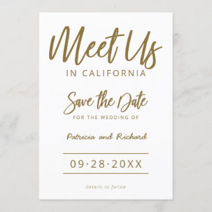 Meet Us In Destination Wedding Save The Date Invitation