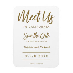 Meet Us In Destination Wedding Save The Date Magnet