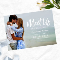 Meet Us In Destination Wedding Save The Date Photo