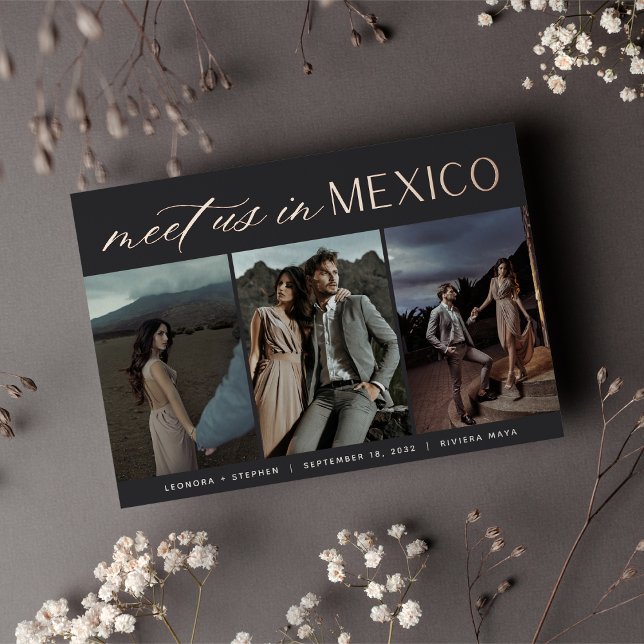 Meet Us In Mexico | Three Photo Save the Date (Creator Uploaded)