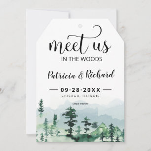 Meet Us In The Woods Outdoor Wedding Save The Date