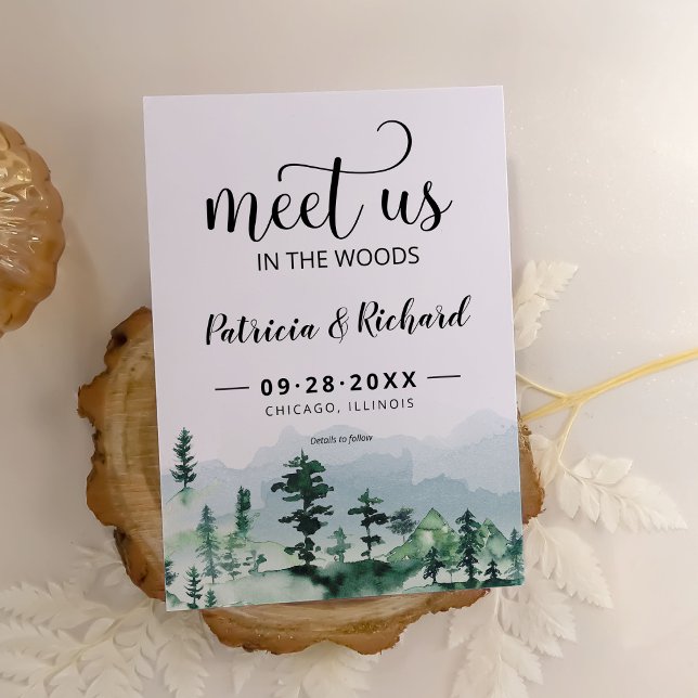 Meet Us In The Woods Outdoor Wedding Save The Date (Creator Uploaded)