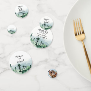 Meet Us In The Woods Outdoor Wedding Save The Date Confetti