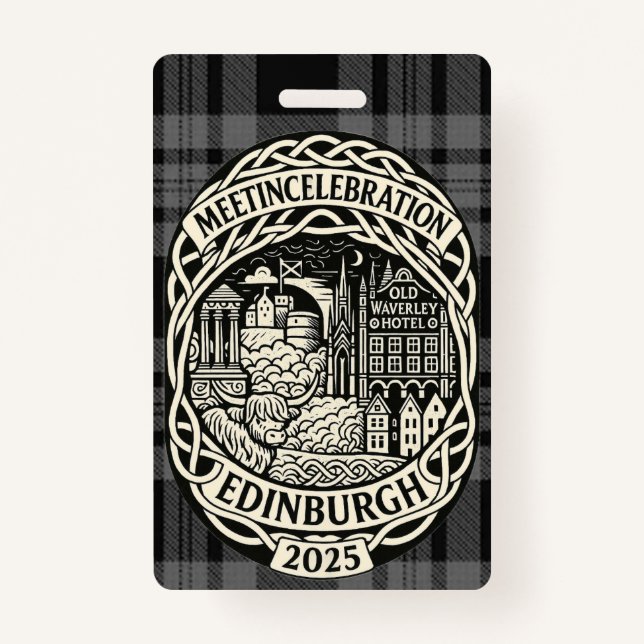MEETinCelebration Edinburgh ID Badge (Front)