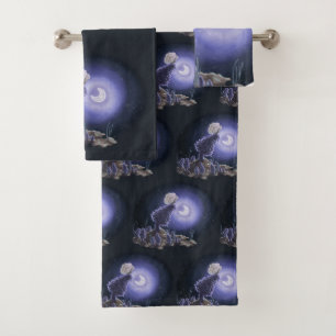 Meeting at Moonlight Bath Towel Set
