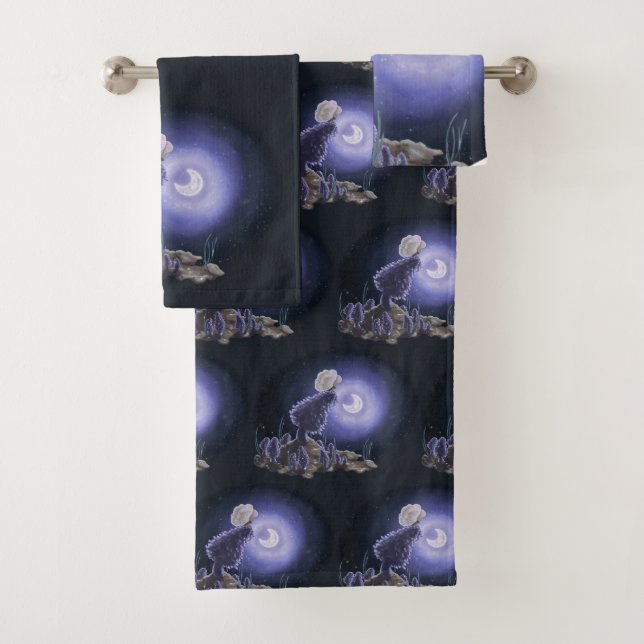 Meeting at Moonlight Bath Towel Set (Insitu)
