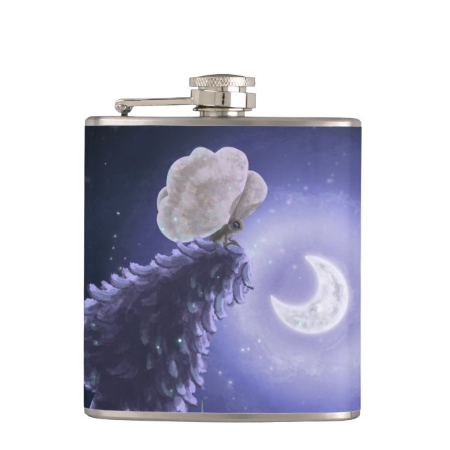Meeting at Moonlight Hip Flask (Front)