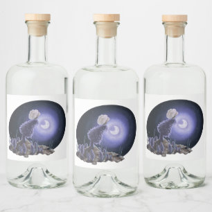 Meeting at Moonlight Liquor Bottle Label