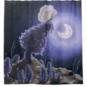 Meeting at Moonlight Shower Curtain