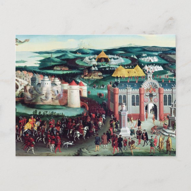 Meeting at the Field of the Cloth of Gold Postcard (Front)