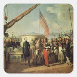 Meeting b/w Louis-Philippe and Queen Victoria Square Sticker