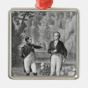 Meeting Between Napoleon I and Benjamin Metal Ornament